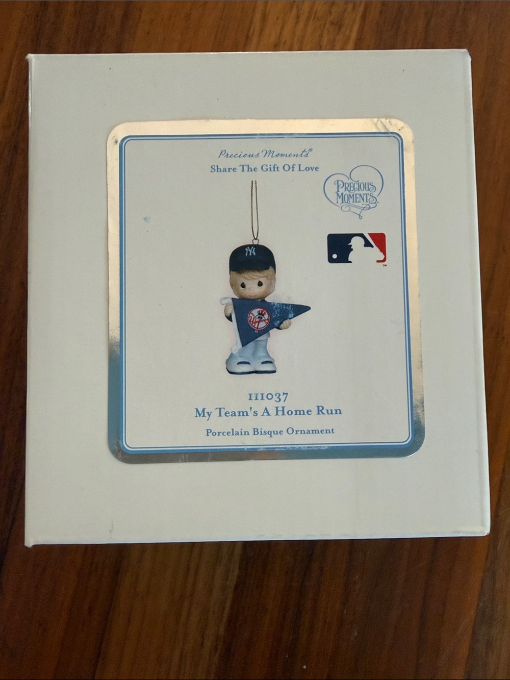 Precious Moments "My Team's A Home Run" New York Yankees Boy Ornament